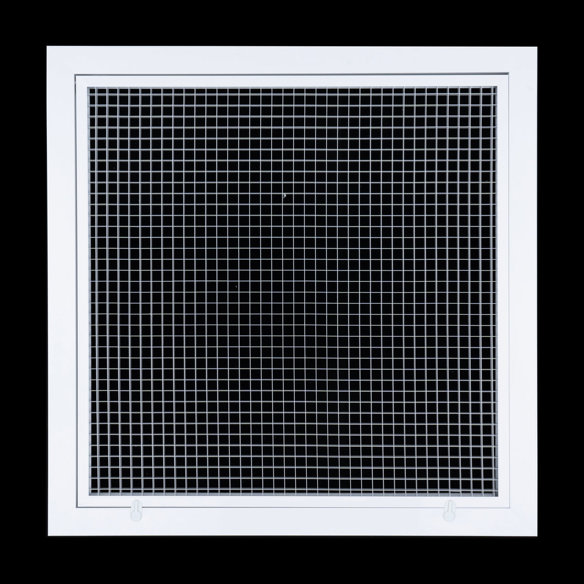 20" x 20" [Duct Opening] Aluminum Return Air Filter Grille | Rust Proof Eggcrate Vent Cover Grill for Sidewall and Ceiling, White | Outer Dimensions: 22.5" X 22.5"