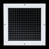 10" x 10" [Duct Opening] Aluminum Return Air Grille | Rust Proof Eggcrate Vent Cover Grill for Sidewall and Ceiling, White | Outer Dimensions: 11.75" X 11.75"