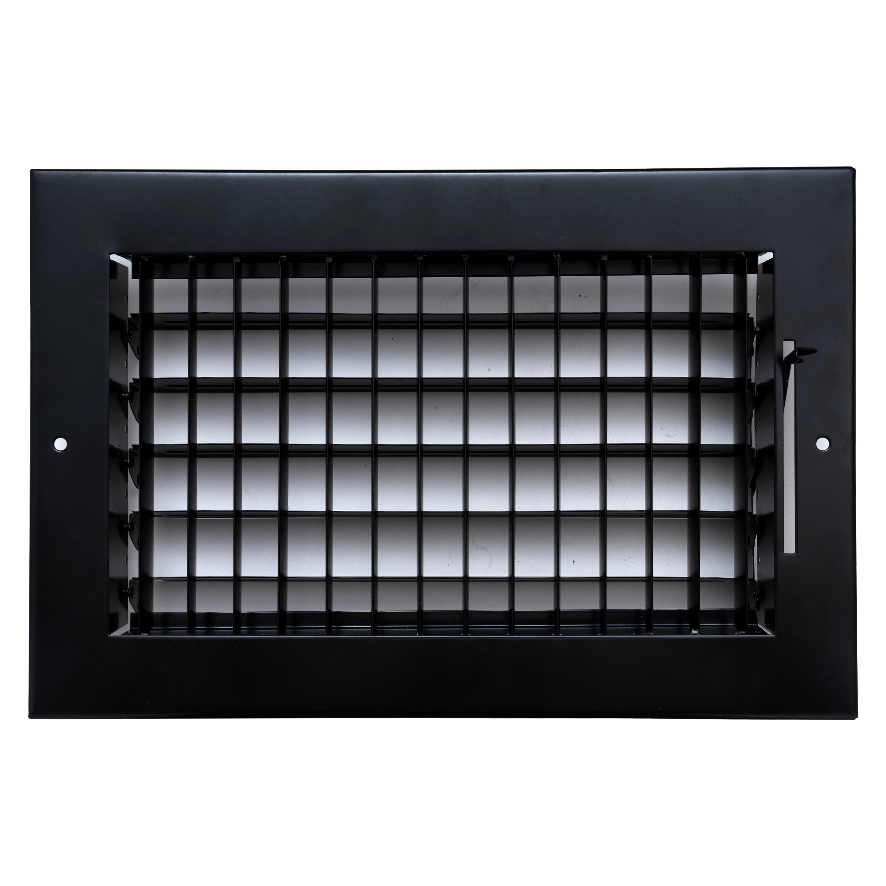 airgrilles 10x6 steel adjustable air supply grille register vent cover grill for sidewall and ceiling Black  Outer Dimensions: 11.75"W X 7.75"H for 10x6 Duct Opening