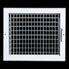 airgrilles 12x10 steel adjustable air supply grille register vent cover grill for sidewall and ceiling White  Outer Dimensions: 13.75"W X 11.75"H for 12x10 Duct Opening