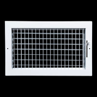 airgrilles 14x8 steel adjustable air supply grille register vent cover grill for sidewall and ceiling White  Outer Dimensions: 15.75"W X 9.75"H for 14x8 Duct Opening