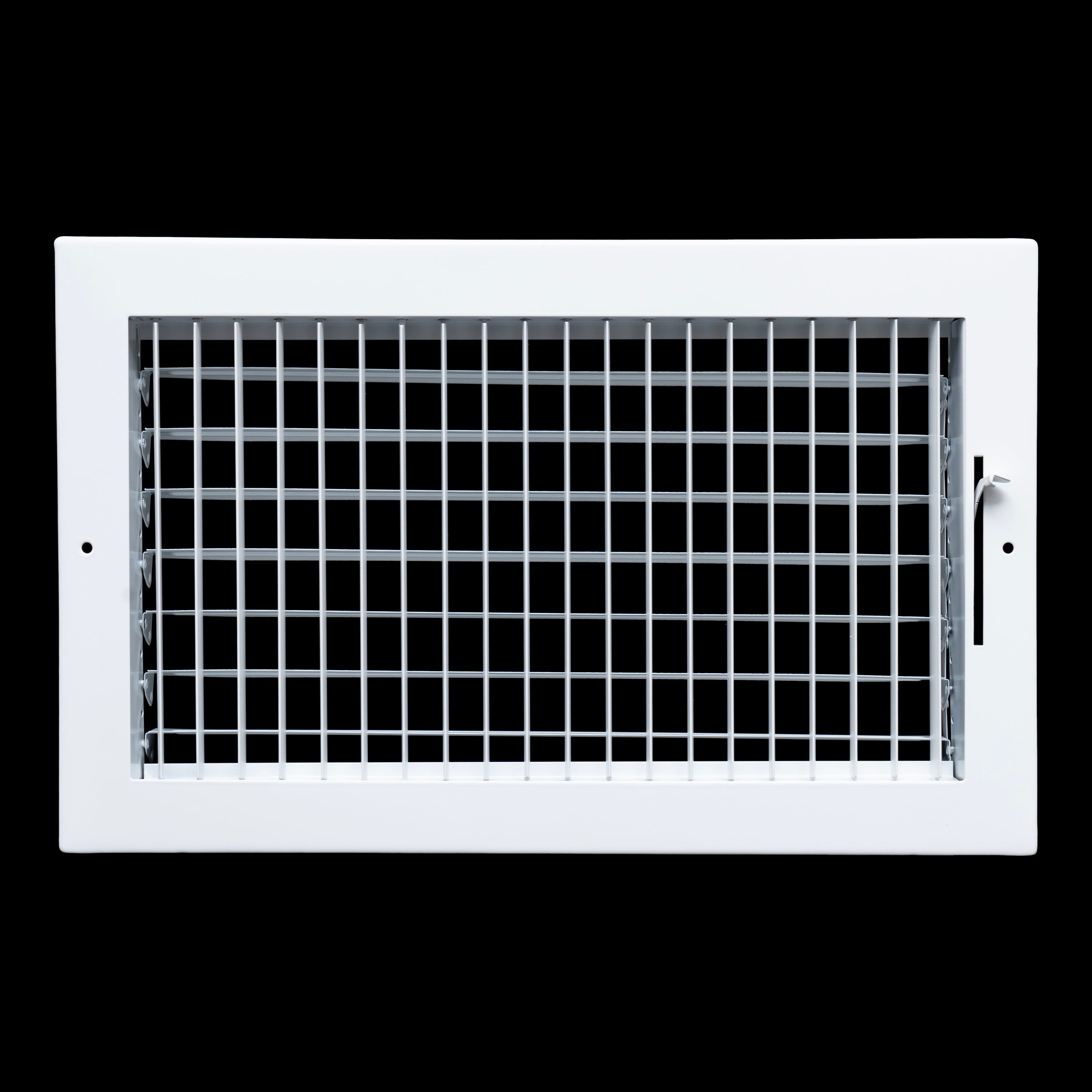 airgrilles 14x8 steel adjustable air supply grille register vent cover grill for sidewall and ceiling White  Outer Dimensions: 15.75"W X 9.75"H for 14x8 Duct Opening