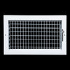 airgrilles 14x8 steel adjustable air supply grille register vent cover grill for sidewall and ceiling White  Outer Dimensions: 15.75"W X 9.75"H for 14x8 Duct Opening