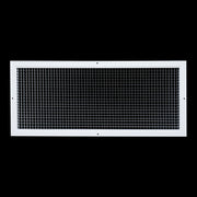 30 x 12-inch White Aluminum eggcrate return grille, front view