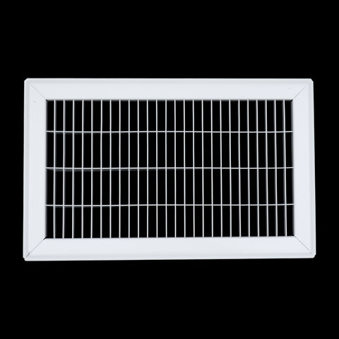 8"W x 14"H [Duct Opening] Return Air Floor Grille | Vent Cover Grill for Floor - White| Outer Dimensions: 9.75"W X 15.75"H