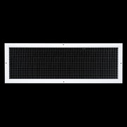 10 x 32-inch White Aluminum eggcrate return grille, front view
