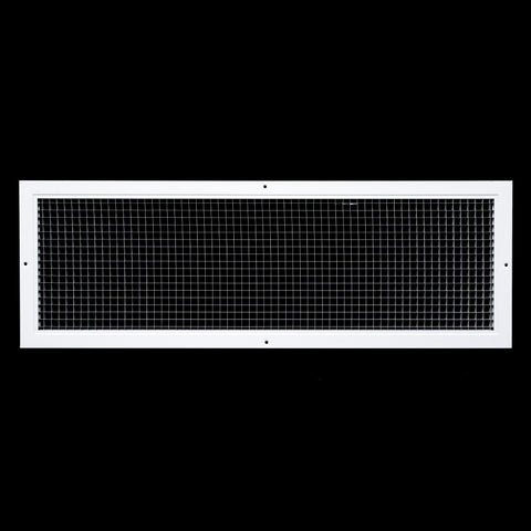 10" x 32" [Duct Opening] Aluminum Return Air Grille | Rust Proof Eggcrate Vent Cover Grill for Sidewall and Ceiling, White | Outer Dimensions: 11.75" X 33.75"