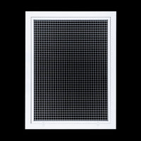 18"W x 24"H [Duct Opening] Aluminum Return Air Filter Grille | Rust Proof Eggcrate Vent Cover Grill for Sidewall and Ceiling, White | Outer Dimensions: 20 1/4"W X 26 1/4"H
