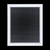 20"W x 24"H [Duct Opening] Aluminum Return Air Filter Grille | Rust Proof Eggcrate Vent Cover Grill for Sidewall and Ceiling, White | Outer Dimensions: 22 1/4"W X 26 1/4"H