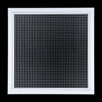 24"W x 24"H [Duct Opening] Aluminum Return Air Filter Grille | Rust Proof Eggcrate Vent Cover Grill for Sidewall and Ceiling, White | Outer Dimensions: 26 1/4"W X 26 1/4"H