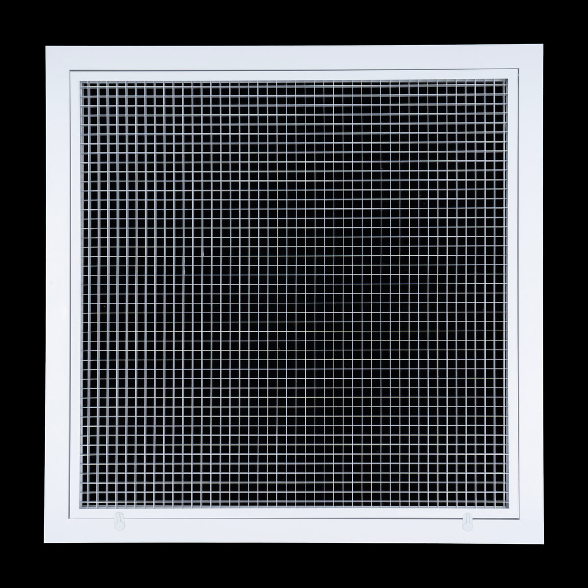 24" x 24" [Duct Opening] Aluminum Return Air Filter Grille | Rust Proof Eggcrate Vent Cover Grill for Sidewall and Ceiling, White | Outer Dimensions: 26.5" X 26.5"