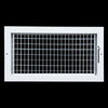 airgrilles 16x8 steel adjustable air supply grille register vent cover grill for sidewall and ceiling White  Outer Dimensions: 17.75"W X 9.75"H for 16x8 Duct Opening