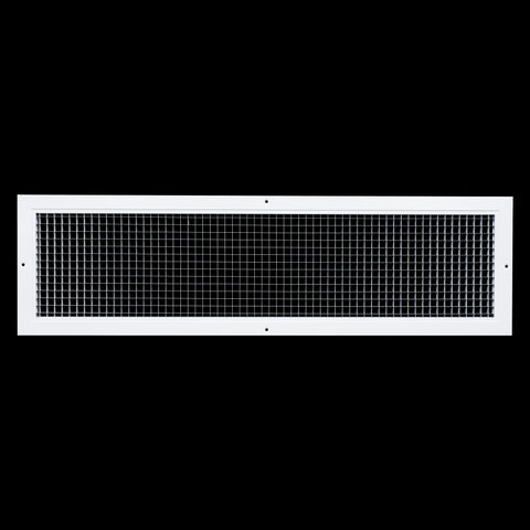 8" x 32" [Duct Opening] Aluminum Return Air Grille | Rust Proof Eggcrate Vent Cover Grill for Sidewall and Ceiling, White | Outer Dimensions: 9.75" X 33.75"