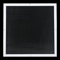 24" x 24" [Duct Opening] Aluminum Return Air Grille | Rust Proof Eggcrate Vent Cover Grill for Sidewall and Ceiling, White | Outer Dimensions: 25.75" X 25.75"
