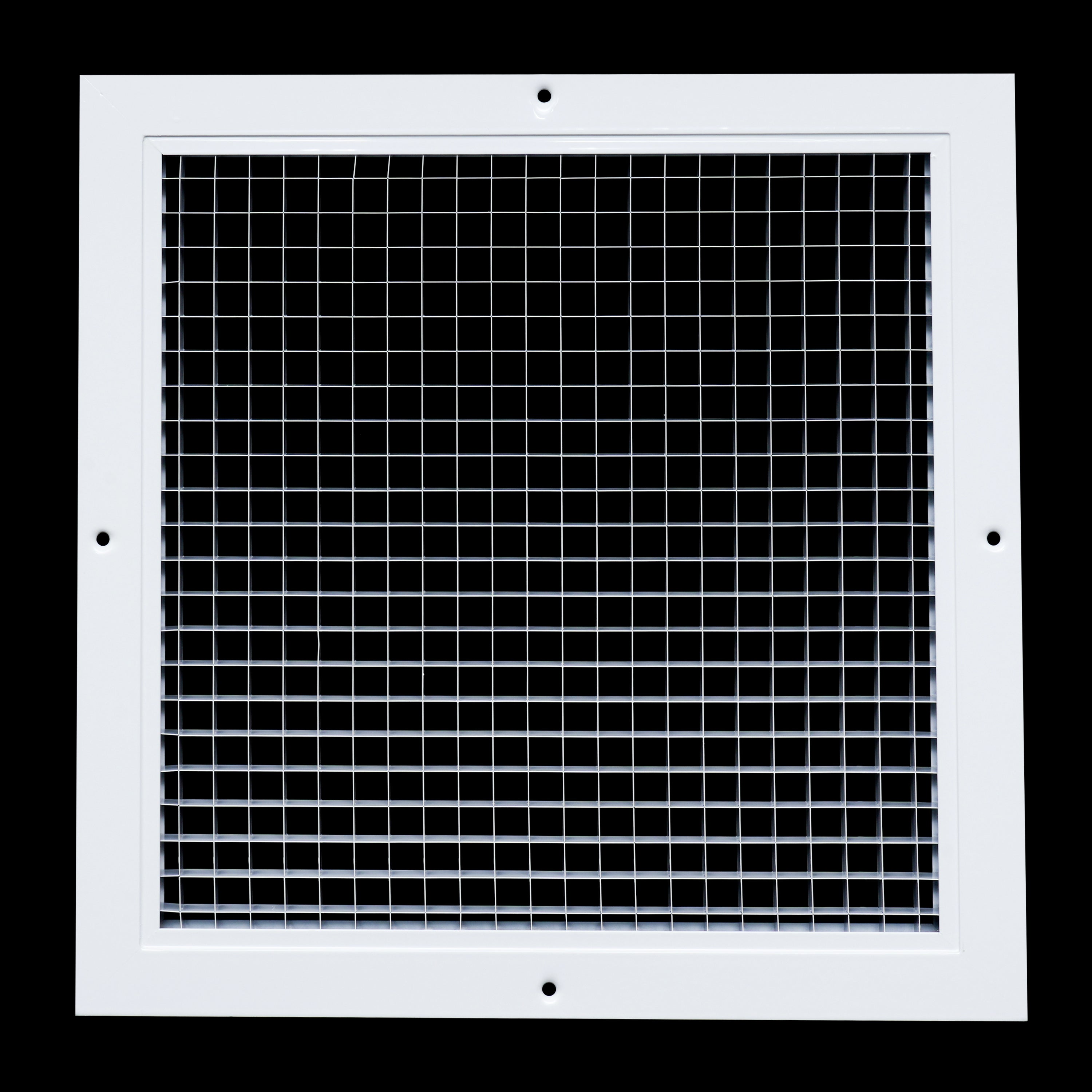 12" x 12" [Duct Opening] Aluminum Return Air Grille | Rust Proof Eggcrate Vent Cover Grill for Sidewall and Ceiling, White | Outer Dimensions: 13.75" X 13.75"