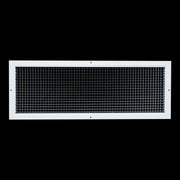 30 x 10-inch White Aluminum eggcrate return grille, front view