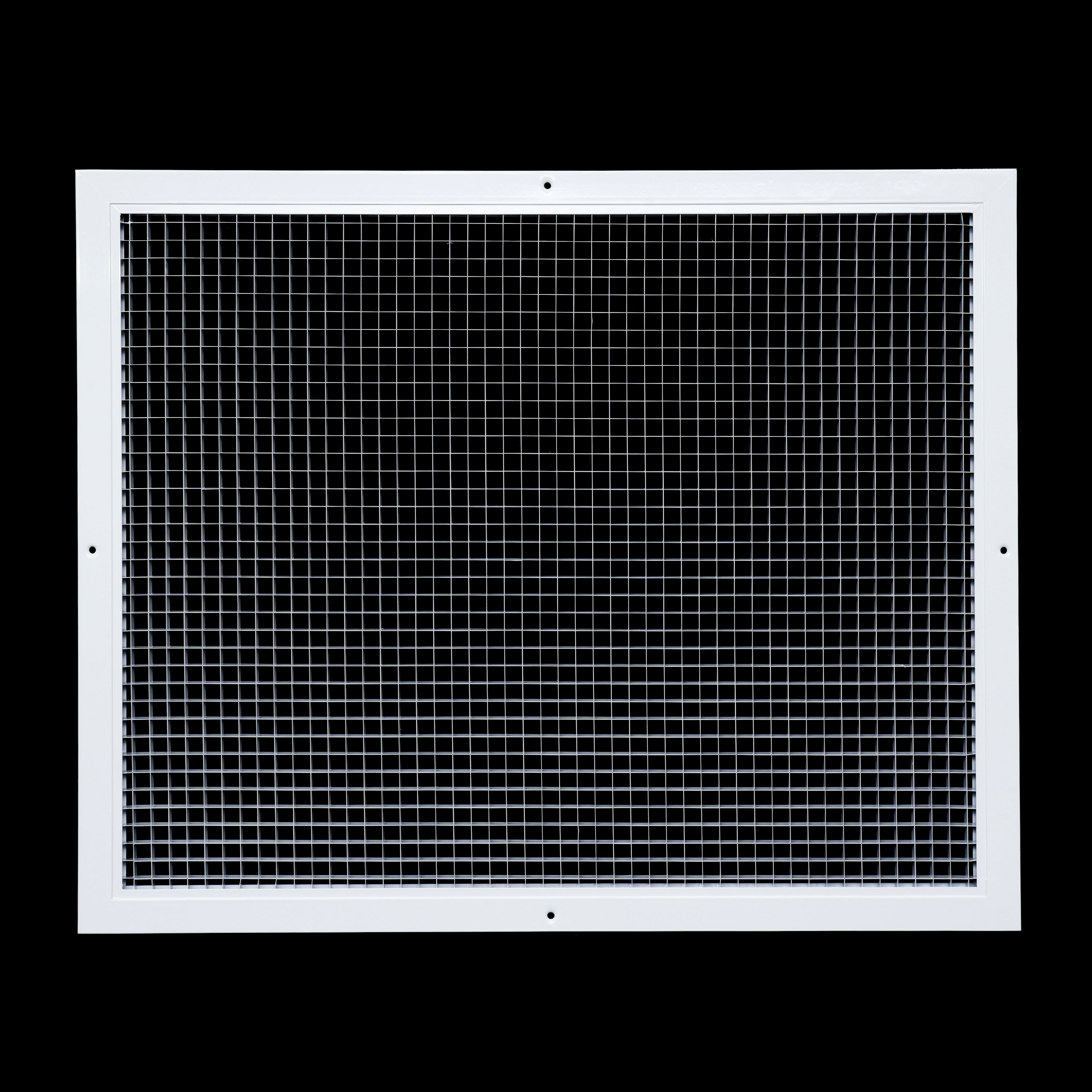 25" x 20" [Duct Opening] Aluminum Return Air Grille | Rust Proof Eggcrate Vent Cover Grill for Sidewall and Ceiling, White | Outer Dimensions: 26.75" X 21.75"