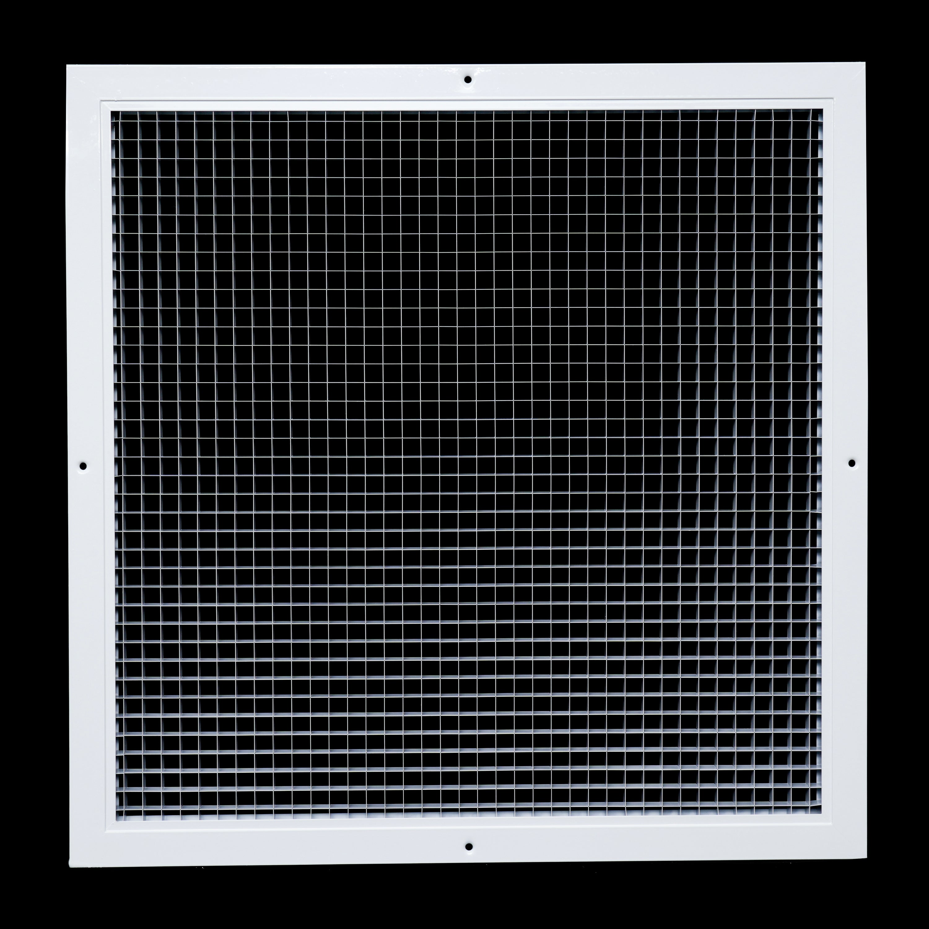 20" x 20" [Duct Opening] Aluminum Return Air Grille | Rust Proof Eggcrate Vent Cover Grill for Sidewall and Ceiling, White | Outer Dimensions: 21.75" X 21.75"