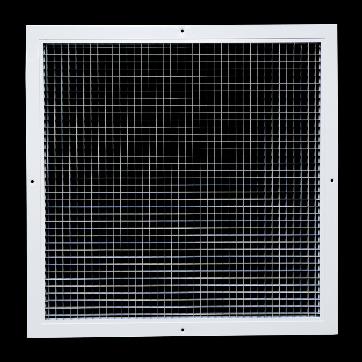 20" x 20" [Duct Opening] Aluminum Return Air Grille | Rust Proof Eggcrate Vent Cover Grill for Sidewall and Ceiling, White | Outer Dimensions: 21.75" X 21.75"