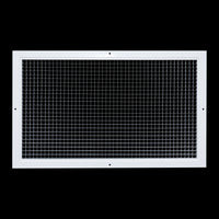 14" x 24" [Duct Opening] Aluminum Return Air Grille | Rust Proof Eggcrate Vent Cover Grill for Sidewall and Ceiling, White | Outer Dimensions: 15.75" X 25.75"