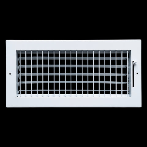 airgrilles 14x6 steel adjustable air supply grille register vent cover grill for sidewall and ceiling White  Outer Dimensions: 15.75"W X 7.75"H for 14x6 Duct Opening