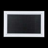 20"W x 12"H [Duct Opening] Aluminum Return Air Filter Grille | Rust Proof Eggcrate Vent Cover Grill for Sidewall and Ceiling, White | Outer Dimensions: 22 1/4"W X 14 1/4"H