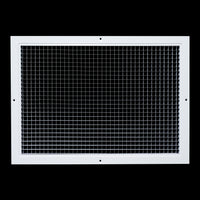 14" x 20" [Duct Opening] Aluminum Return Air Grille | Rust Proof Eggcrate Vent Cover Grill for Sidewall and Ceiling, White | Outer Dimensions: 15.75" X 21.75"