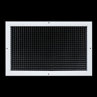 12" x 20" [Duct Opening] Aluminum Return Air Grille | Rust Proof Eggcrate Vent Cover Grill for Sidewall and Ceiling, White | Outer Dimensions: 13.75" X 21.75"