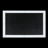 12" x 20" [Duct Opening] Aluminum Return Air Grille | Rust Proof Eggcrate Vent Cover Grill for Sidewall and Ceiling, White | Outer Dimensions: 13.75" X 21.75"