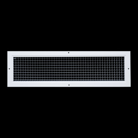 24" x 6" [Duct Opening] Aluminum Return Air Grille | Rust Proof Eggcrate Vent Cover Grill for Sidewall and Ceiling, White | Outer Dimensions: 25.75" X 7.75"