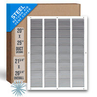 airgrilles 20" x 25" duct opening   steel return air grille for sidewall and ceiling hnd-flt-1rag-wh-20x25 752505984452 - 1