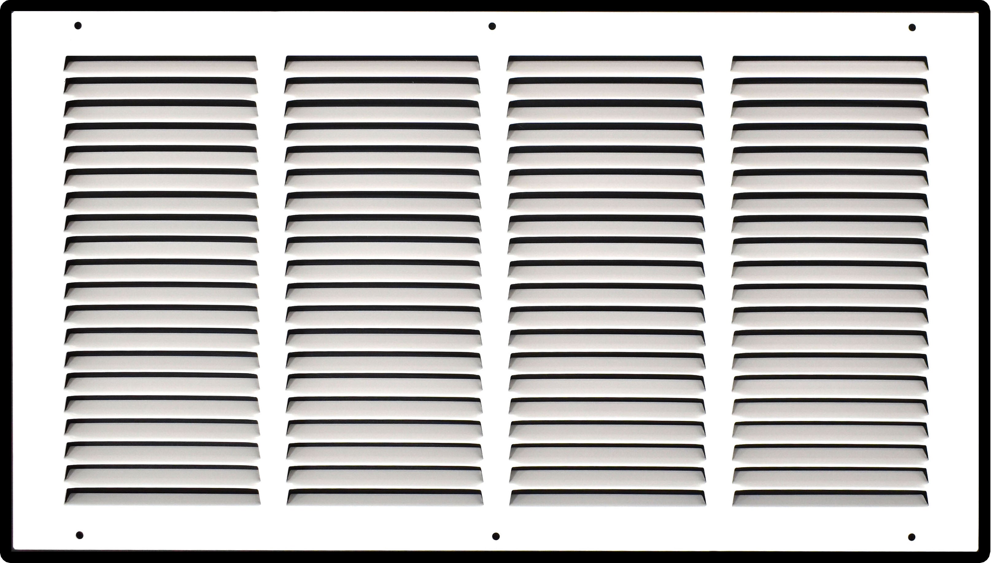 20" X 10" Duct Opening | Steel Return Air Grille for Sidewall and Ceiling | Outer Dimensions: 21.75"W X 11.75"H