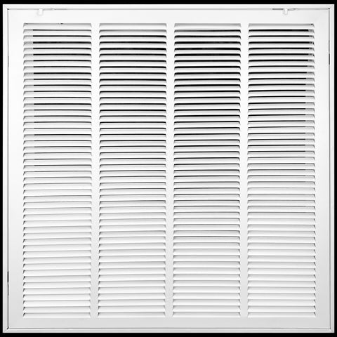 airgrilles 20" x 20" duct opening   hd steel return air grille for sidewall and ceiling  agc  7agc-flt-wh-20x20 756014649611 - 1