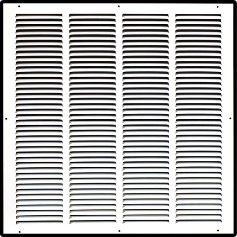 20" X 20" Duct Opening | Steel Return Air Grille for Sidewall and Ceiling | Outer Dimensions: 21.75"W X 21.75"H