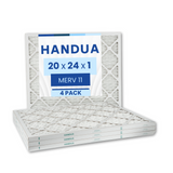 20x24x1 Air Filter MERV 11 Allergen Control, Plated Furnace AC Air Replacement Filter, 4 Pack (Actual Size: 19.75" x 23.75" x 0.75")