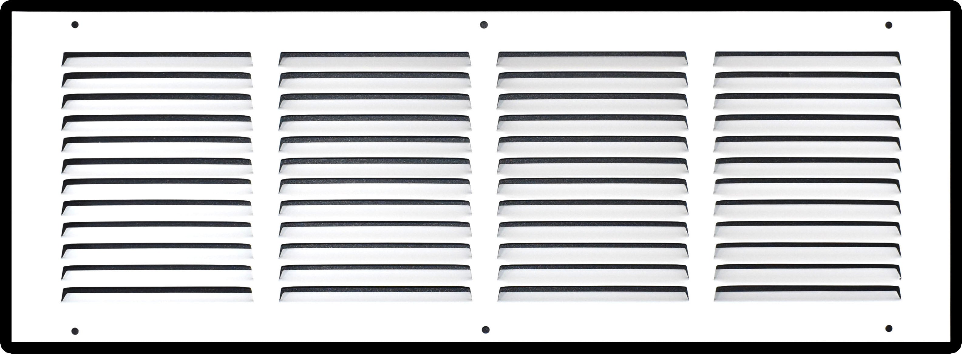 20" X 6" Duct Opening | Steel Return Air Grille for Sidewall and Ceiling | Outer Dimensions: 21.75"W X 7.75"H