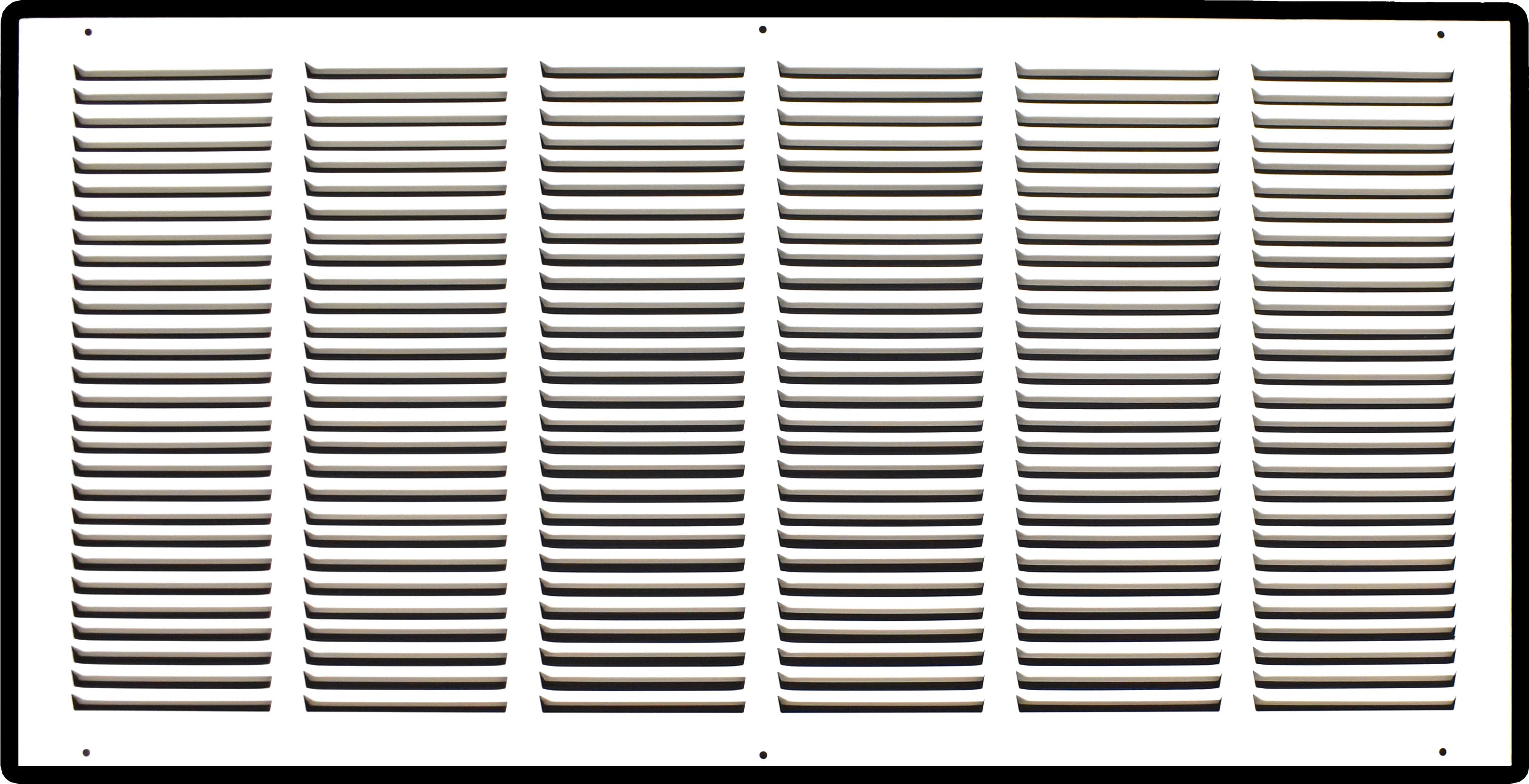 airgrilles 30" x 14" duct opening   hd steel return air grille for sidewall and ceiling 7hnd-flt-rg-wh-30x14 038775640565 1