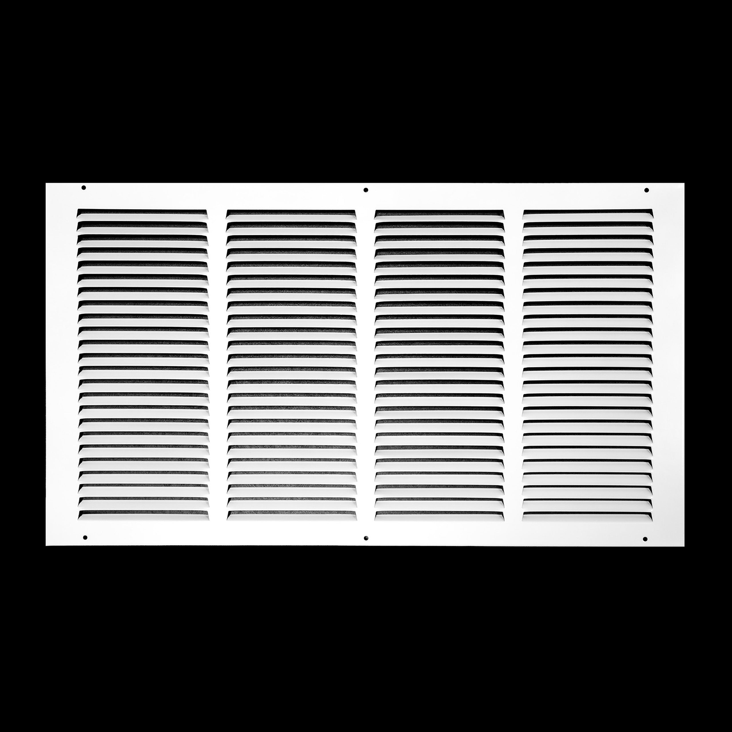 22" X 12" Duct Opening | Steel Return Air Grille for Sidewall and Ceiling | Outer Dimensions: 23.75"W X 13.75"H