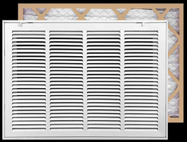 airgrilles 24" x 20" duct opening   filter included hd steel return air filter grille for sidewall and ceiling fil-7rafg1-wh-24x20 756014653083 - 1