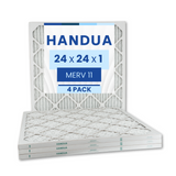 24x24x1 Air Filter MERV 11 Allergen Control, Plated Furnace AC Air Replacement Filter, 4 Pack (Actual Size: 23.75" x 23.75" x 0.75")