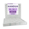 Handua 24x24x1 Air Filter MERV 13 Optimal Control, Plated Furnace AC Air Replacement Filter, 4 Pack (Actual Size: 23.75" x 23.75" x 0.75")