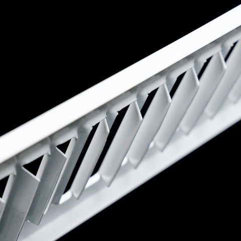 4" x 14" Toe Kick Register Grille | Vent Cover  | Outer Dimensions: 5.5" X 15.5" | White