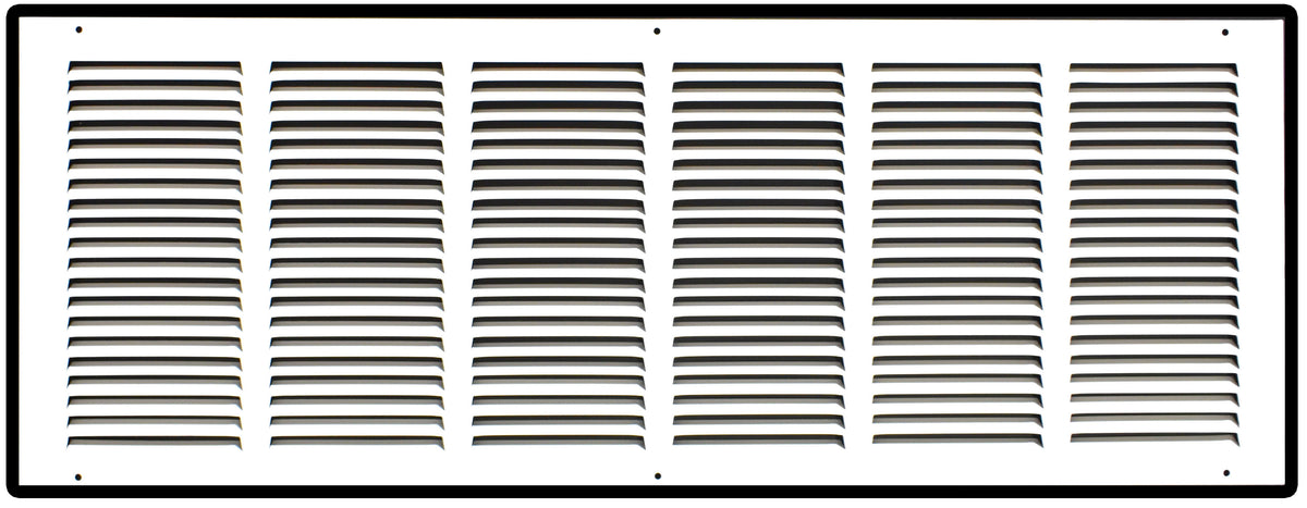 airgrilles 30" x 10" duct opening   hd steel return air grille for sidewall and ceiling 7hnd-flt-rg-wh-30x10 038775640428 - 1
