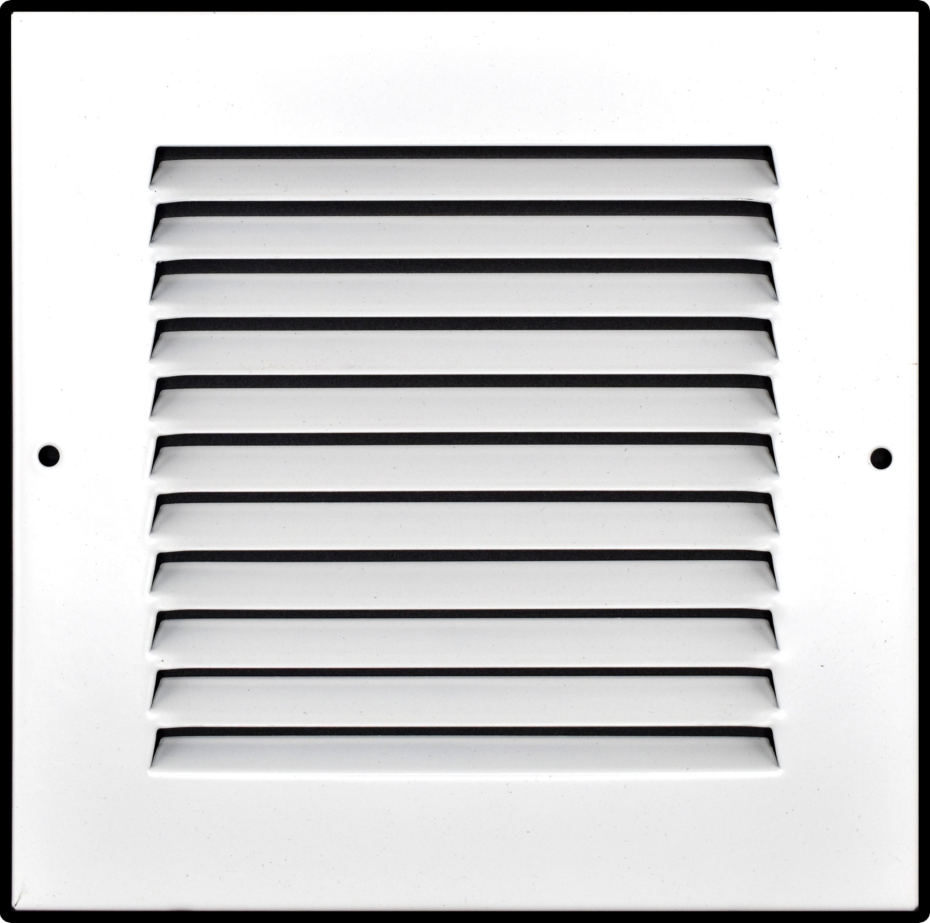 airgrilles 6" x 6" duct opening hd steel return air grille for sidewall and ceiling 7hnd-flt-rg-wh-6x6 038775640572 1