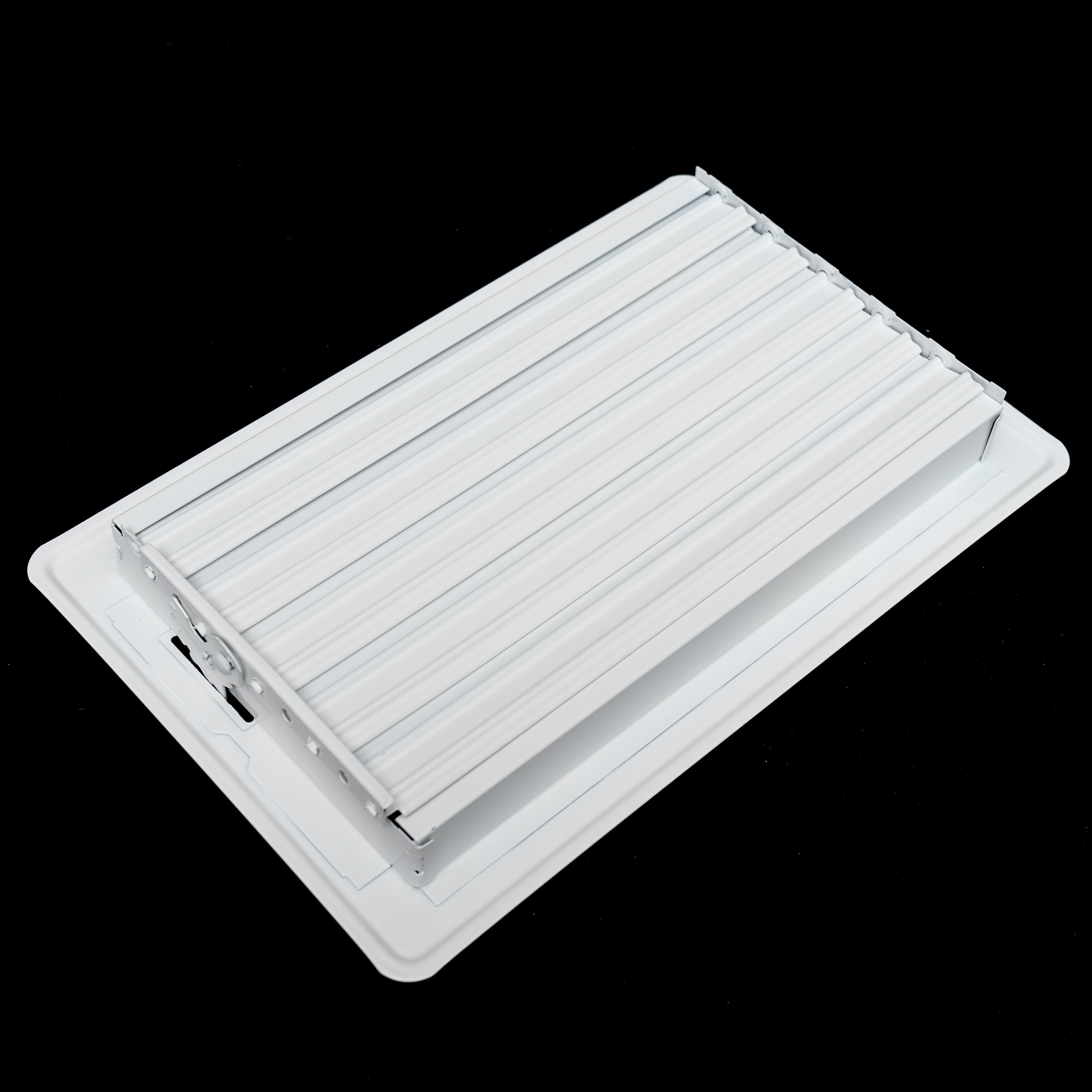 3" x 10"  Floor Register with Louvered Design | Heavy Duty Walkable Design with Damper | Floor Vent Grille | Easy to Adjust Air Supply lever | White