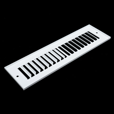 4" x 10" Toe Kick Register Grille | Vent Cover  | Outer Dimensions: 5.5" X 11.5" | White