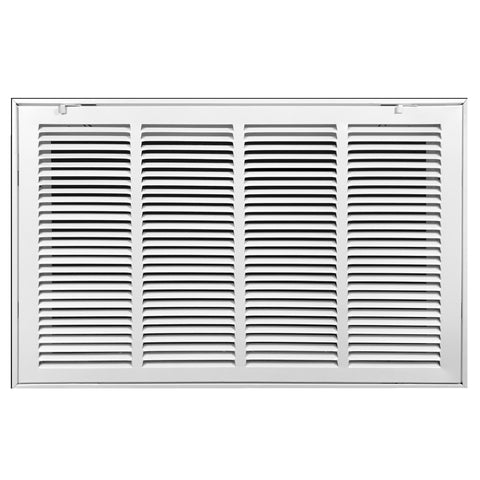 airgrilles 20" x 12" duct opening   hd steel return air filter grille for sidewall and ceiling 7hnd-rfg1-wh-20x12 038775638364 - 1
