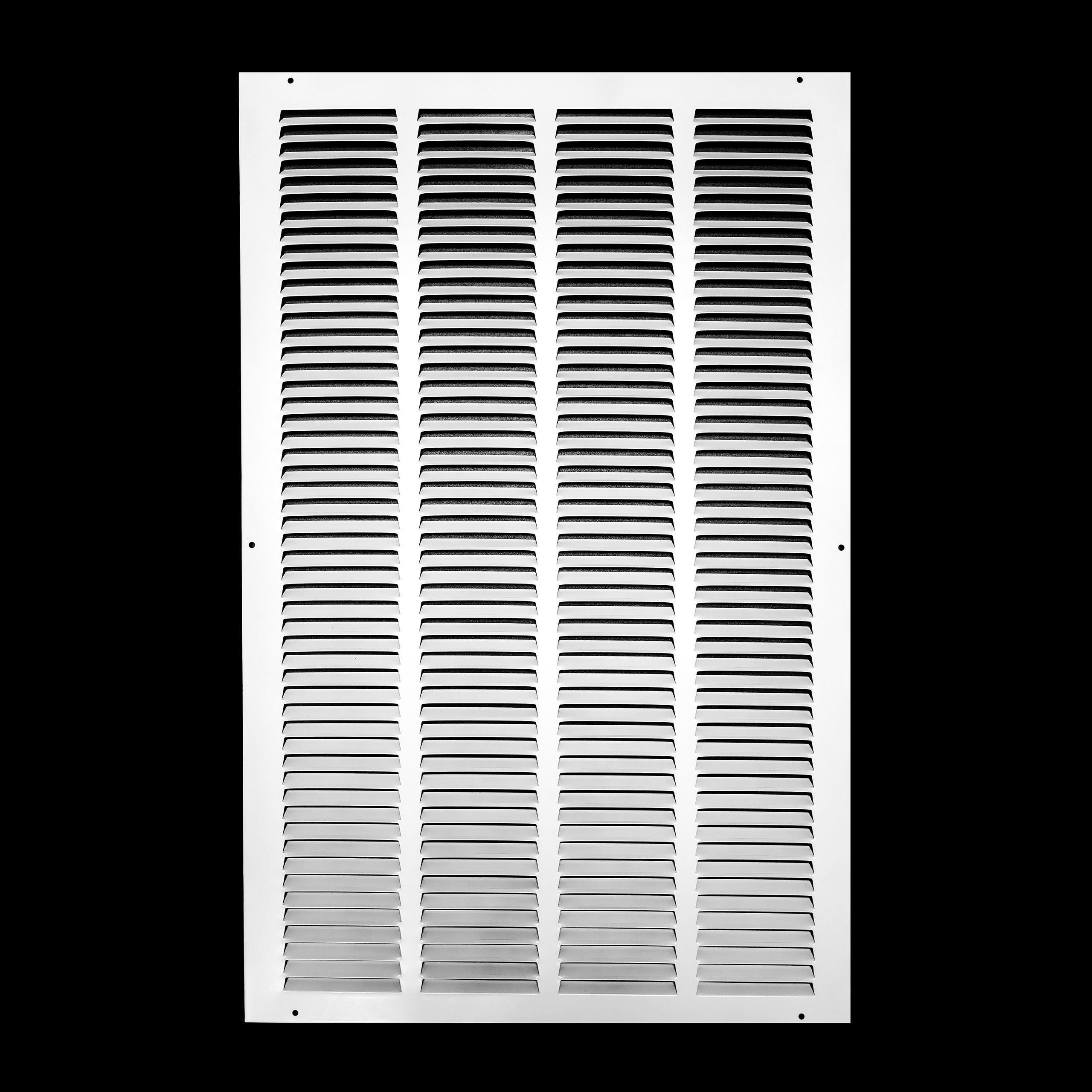 airgrilles 16" x 26" duct opening   hd steel return air grille for sidewall and ceiling 7hnd-flt-rg-wh-16x26 038775640787 - 1