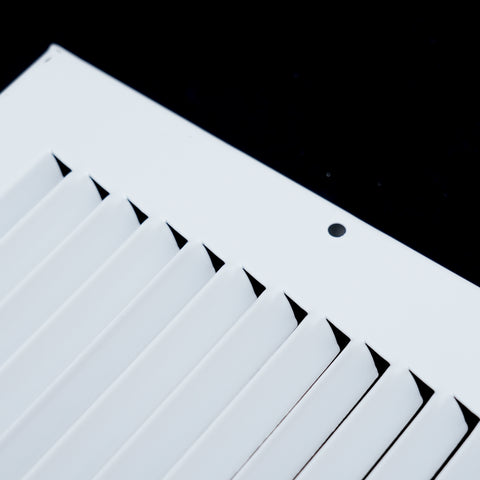 24"W x 6"H  Baseboard Return Air Grille | Vent Cover Grill | 7/8" Margin Turnback to Fit Baseboard | White | Outer Dimensions: 25.75"W X 7.75"H for 24x6 Duct Opening