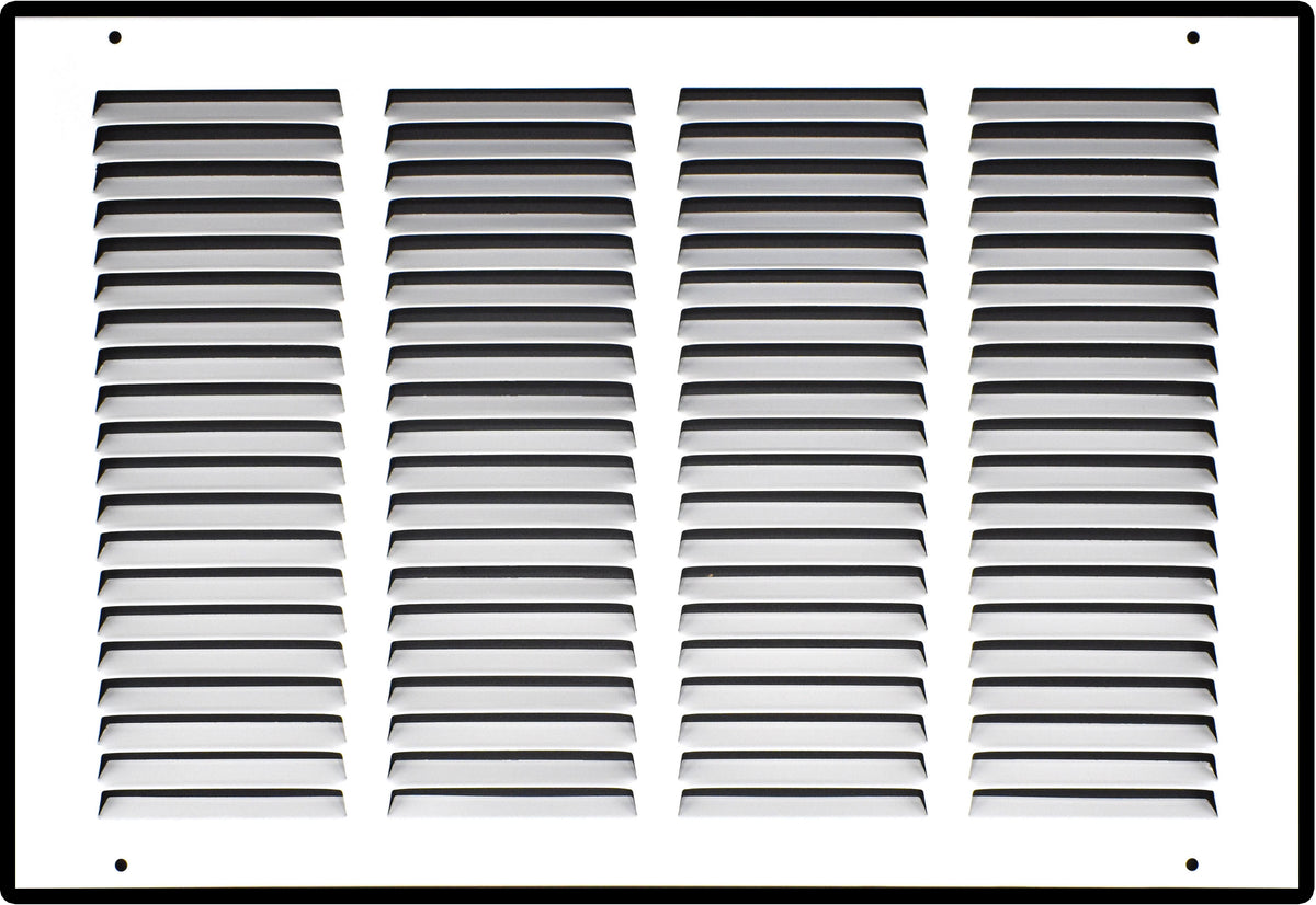 airgrilles 16" x 10" duct opening  -  hd steel return air grille for sidewall and ceiling (agc) 7agc-flt-wh-16x10 756014649543 - 1